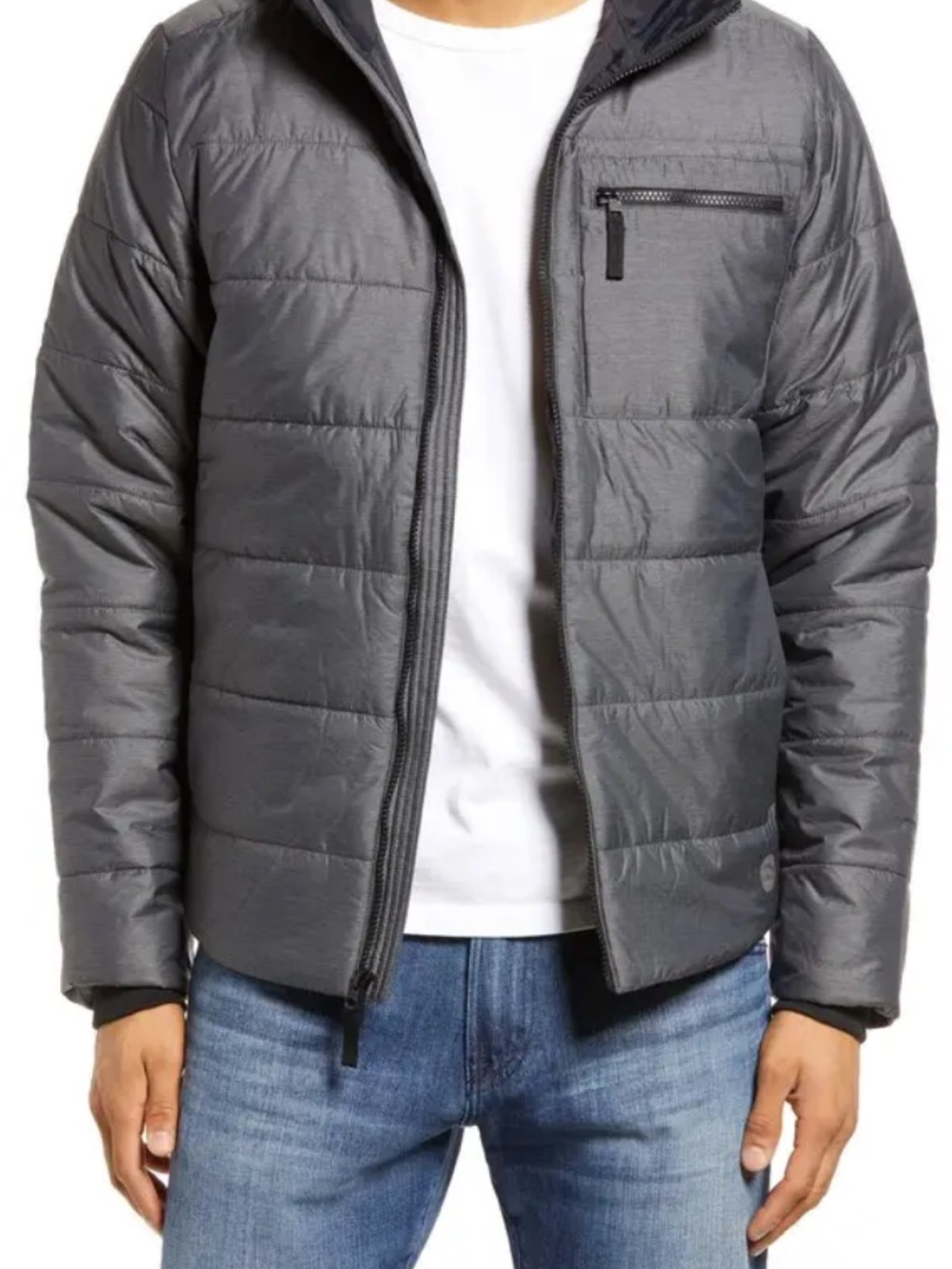 L.L.Bean Men’s Southbrook Insulated Hooded Jacket - Grey - Size Large Regular